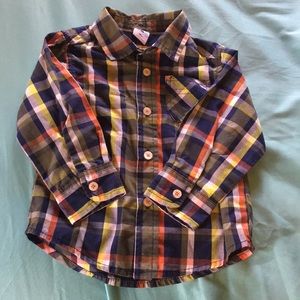 Blue plaid button up